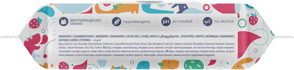KINDII Fun hârtie igienică umedă, lavabilă x60