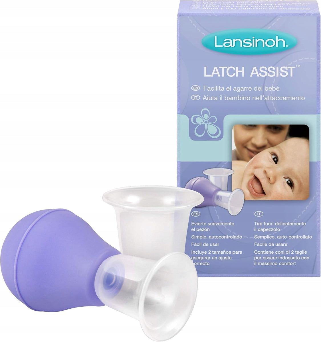 LANSINOH LatchAssist korektor zestaw do wklęsłych brodawek 19, 24 mm "O