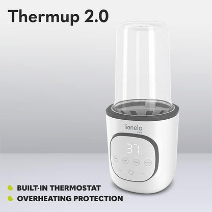 LIONELO podgrzewacz do butelek 5w1 Thermup 2.0, biały, z funkcją sterylizacji i wbudowanym termostatem