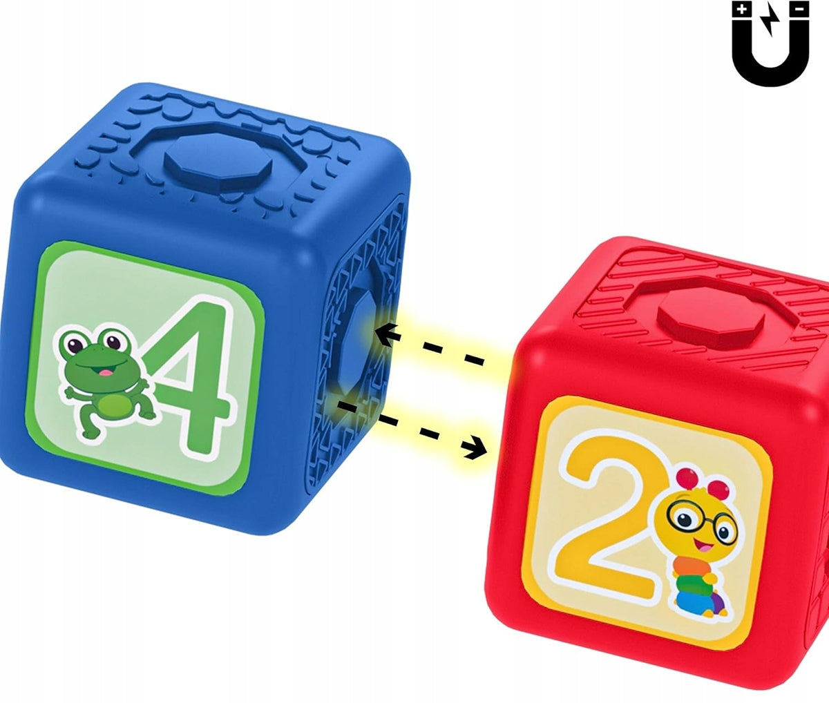 BABY EINSTEIN Connectables Add & Stack klocki magnetyczne 6 sztuk