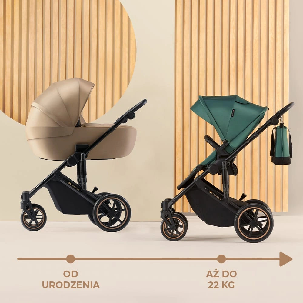 KINDERKRAFT PRIME2 2w1 wózek wielofunkcyjny do 22kg – DARK GREEN – zdjęcie 8