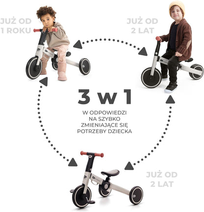 KINDERKRAFT 4TRIKE tricicletă 3în1 pentru copii 12 luni+