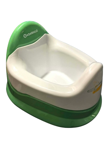 BADABULLE nocnik z wyjmowanym wkładem 18 m+ KROKODYL biało-zielony, wygodny i stabilny