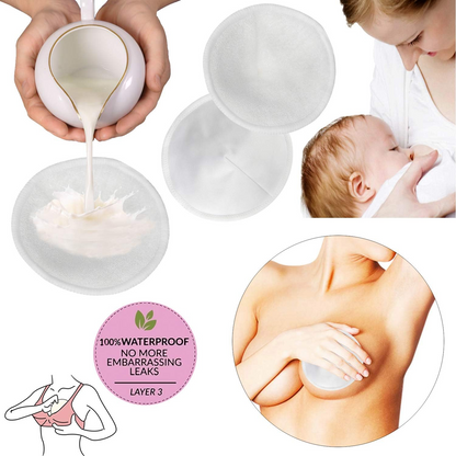 PINOWUreusable bamboo breast pads + washbag and casequantity x 12colour whitenew condition