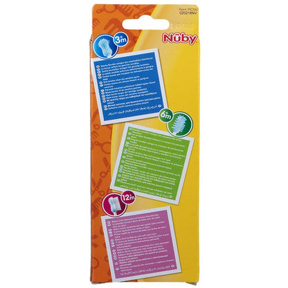 Nuby ID754 blue toothbrush set x3