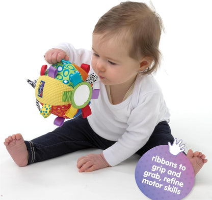 PLAYGRO Loopy Loops pelota sensorial de peluche con espejo y sonajero