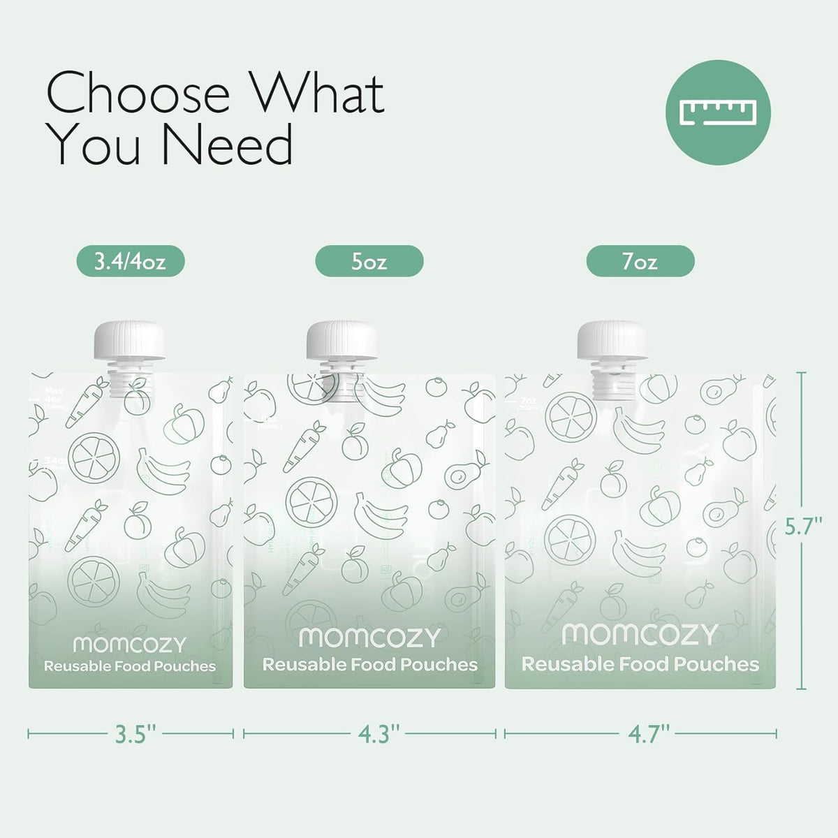 MOMCOZY punguțe tip tub pentru piureuri 10 buc 200ml