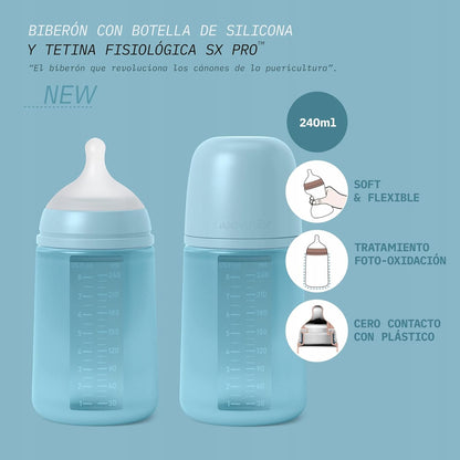 SUAVINEX SELECTION biberon cu tetină simetrică SX PRO 240ml 3m+