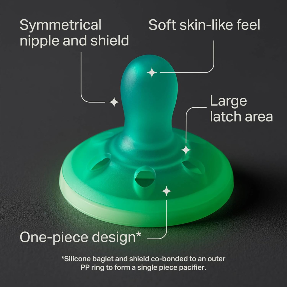 TOMMEE TIPPEE suzetă liniștitoare Breast Like x4 0-6 luni LUMINOASĂ