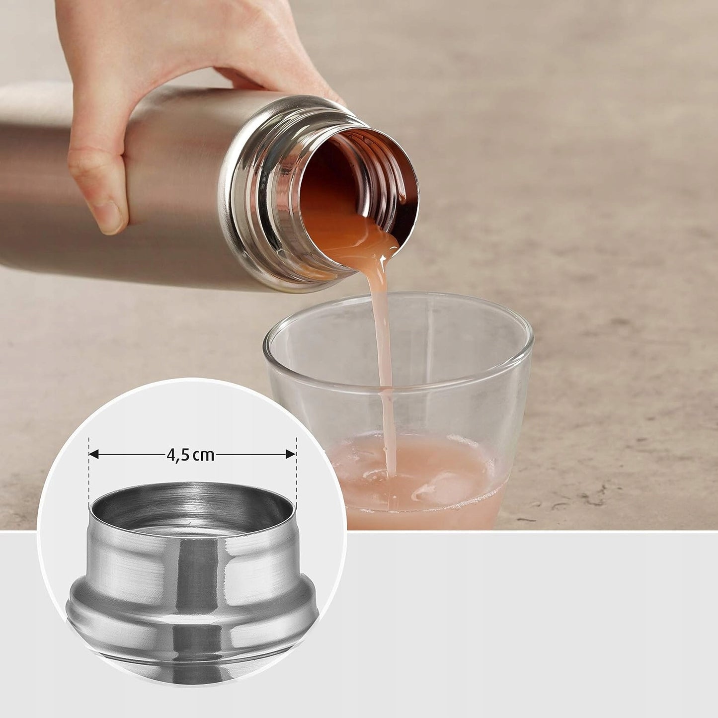 REER Pure stainless steel thermos, 700 ml
