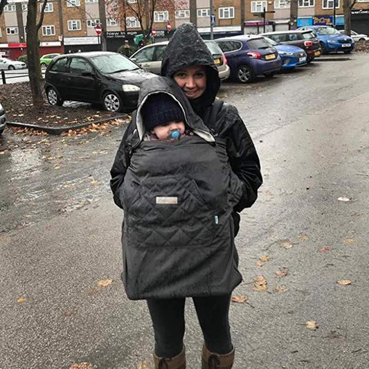 BEBAMOUR husă universală impermeabilă pentru port-bebe, cărucior și scaun auto