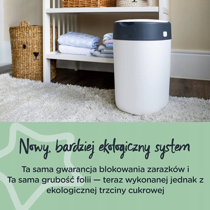 TOMMEE TIPPEE Twist&Click kosz na pieluchy, nowoczesny ekologiczny pojemnik na zużyte pieluchy