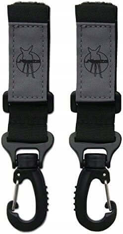 LASSIG Tender Toby torba na akcesoria dla taty – czarne uchwyty z karabińczykami do wózka