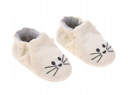 LASSIG Little Chums Cat BABYSCHOENTJES van biologisch katoen + zakje