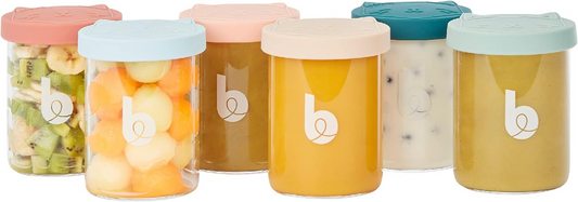 BABYMOOV ISY BOWLS nádoby SKLENĚNÉ 6x250ml