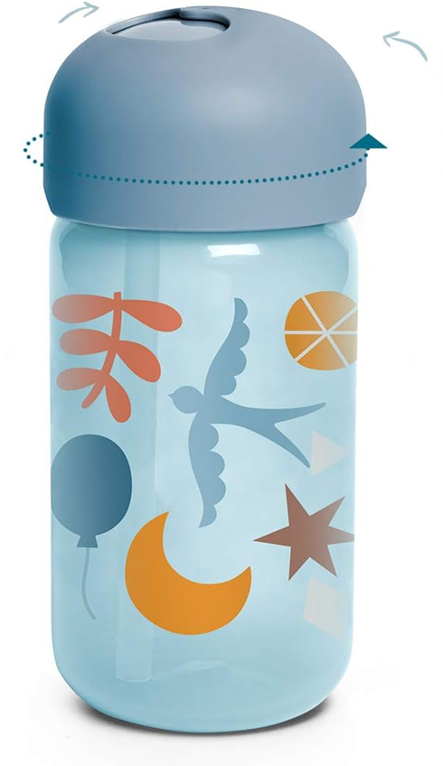 SUAVINEX Straw Trainer Cup cană anti-vărsare cu pai, 340 ml, 18 luni+