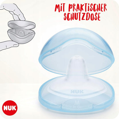 NUKnipple shields, nursing capssize M - 20mmin used conditionFor the protection of sensitive nipples during