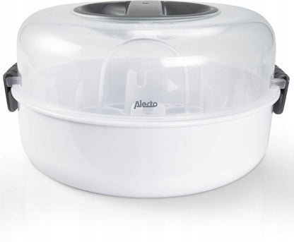 ALECTO BW-04 sterilizator cu microunde pentru 4 biberoane + clește și măsură