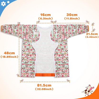 LENBEST Baby Bibs vodeodolný podbradník – kombinéza s rukávmi 6 m+