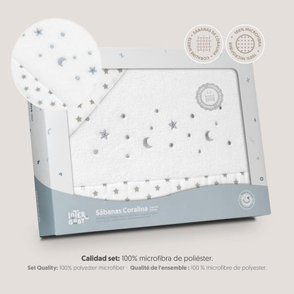 INTERBABY komplet pościeli do łóżeczka 60x120 cm Coralina