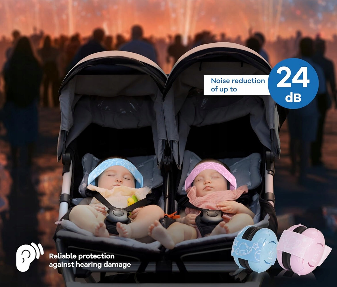 KWKW căști de protecție 12m+, 24dB + husă