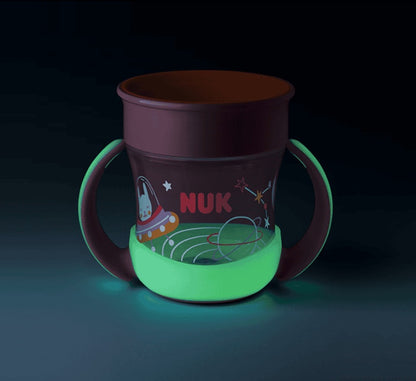 NUK Mini Magic Cup cană anti-vărsare 360° 160 ml 6 luni+ fosforescentă în întuneric