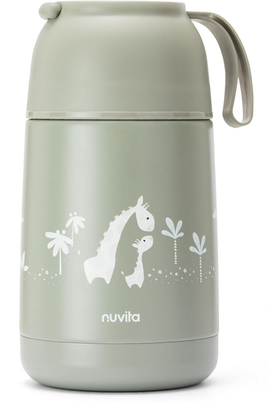 NUVITA 4475 termos pentru alimente din oțel inoxidabil, 620 ml, 0+ GIRAFE
