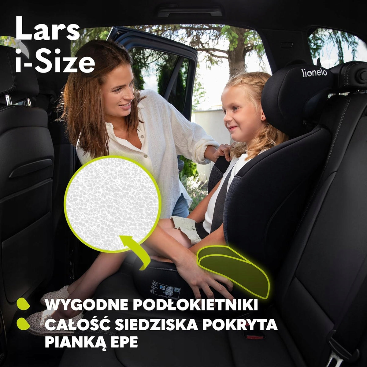 LIONELO Lars i-Size fotoliu auto grupa 2 și 3
