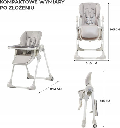 KINDERKRAFT YUMMY scaun de masă pentru hrănire cu blat