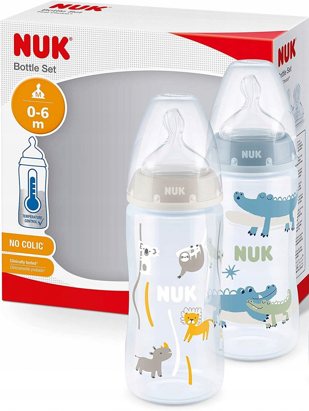 NUK No Colic cumisüveg szett 2 x 300 ml 0-6
