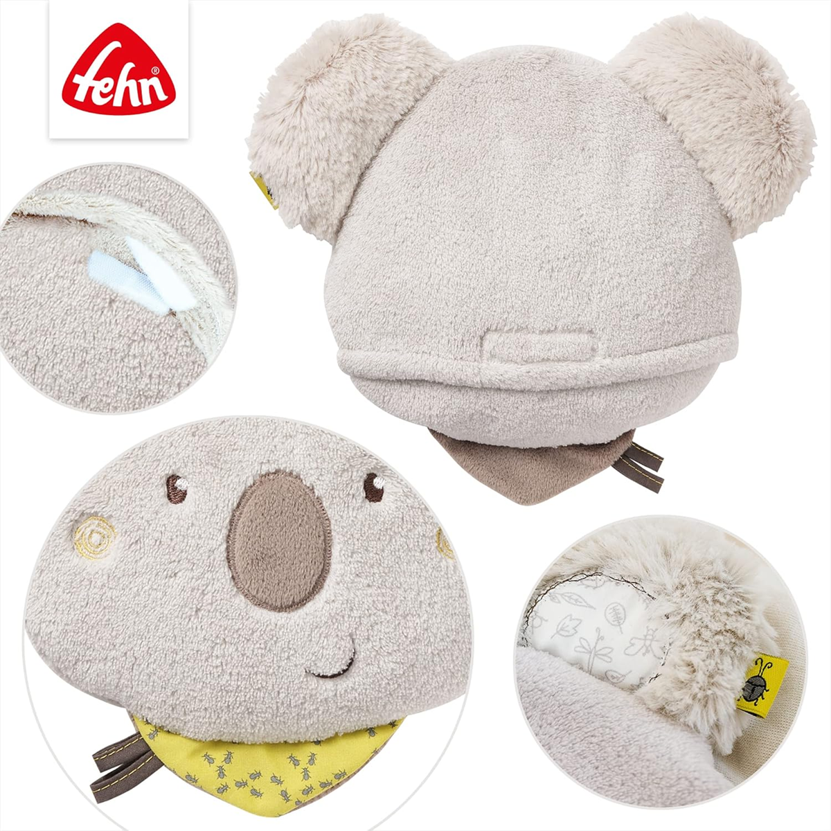 FEHN Koala Australia bolsa de peluche con huesos de cereza 20 x 20 cm
