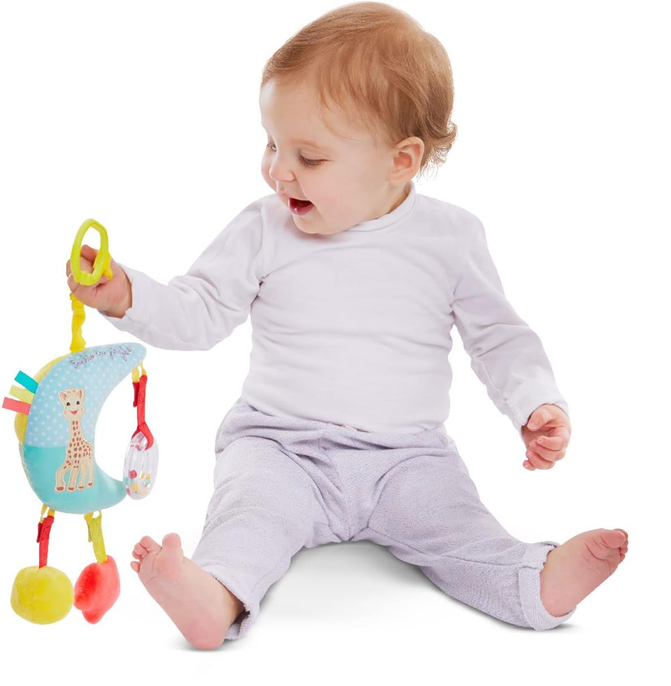 SOPHIE LA GIRAFE zawieszka z pozytywką do wózka i łóżeczka 28 cm KSIĘŻYC