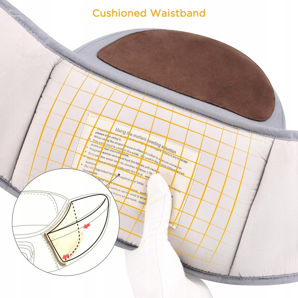 GAGAKU fotelik nosidełko biodrowe 0-36msc z wyściełanym pasem biodrowym i ergonomicznym podparciem