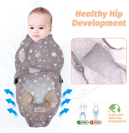 MIRACLE BABY sac de dormit înfășător 0-3 luni x3