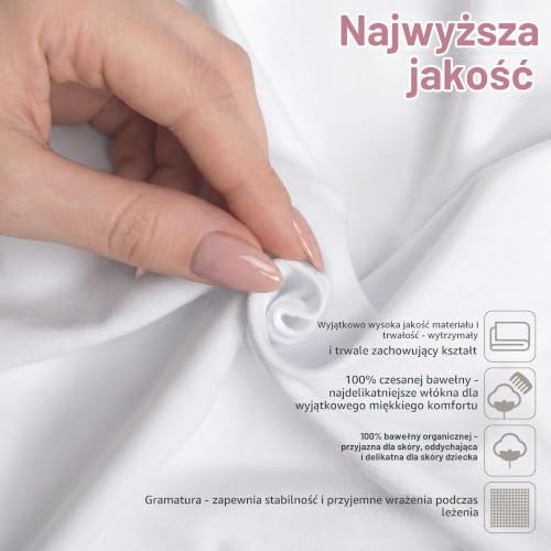 BABYBAY Deluxe Organic cearșaf 89x50 cm alb