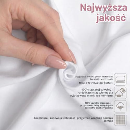 BABYBAY Deluxe Organic cearșaf 89x50 cm alb