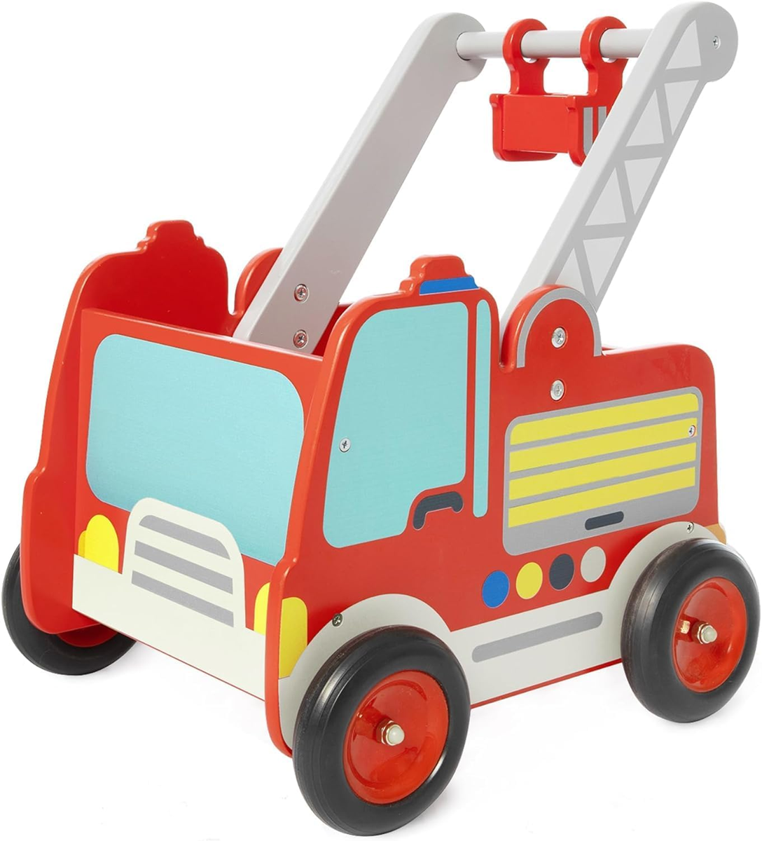 LABEBE fire enginepusherage 12 m+colour redwidth 35 cm, length 37.5 cm, height 45 cmmaterials solid wood, MDF