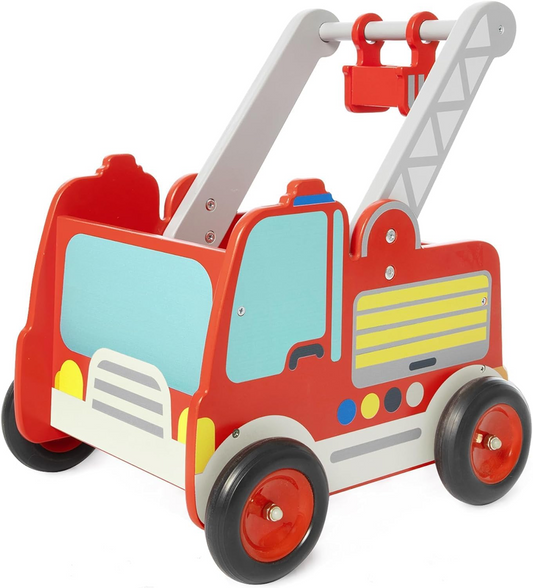 LABEBE fire enginepusherage 12 m+colour redwidth 35 cm, length 37.5 cm, height 45 cmmaterials solid wood, MDF