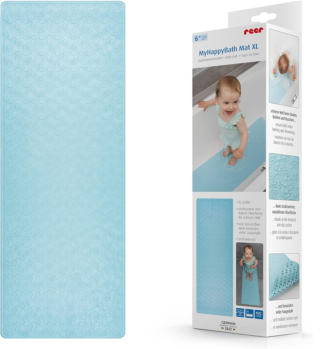 REER MyHappyBath XXL mata antypoślizgowa do wanny i pod prysznic 36x97 cm