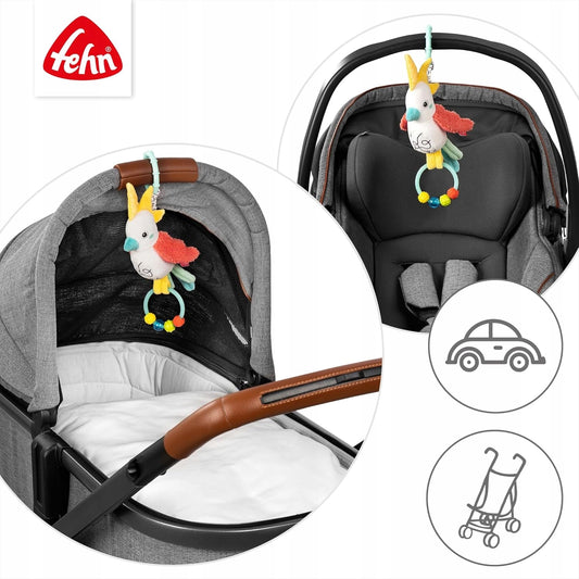 FEHN Dobabydoo sensory stroller toy PARROT