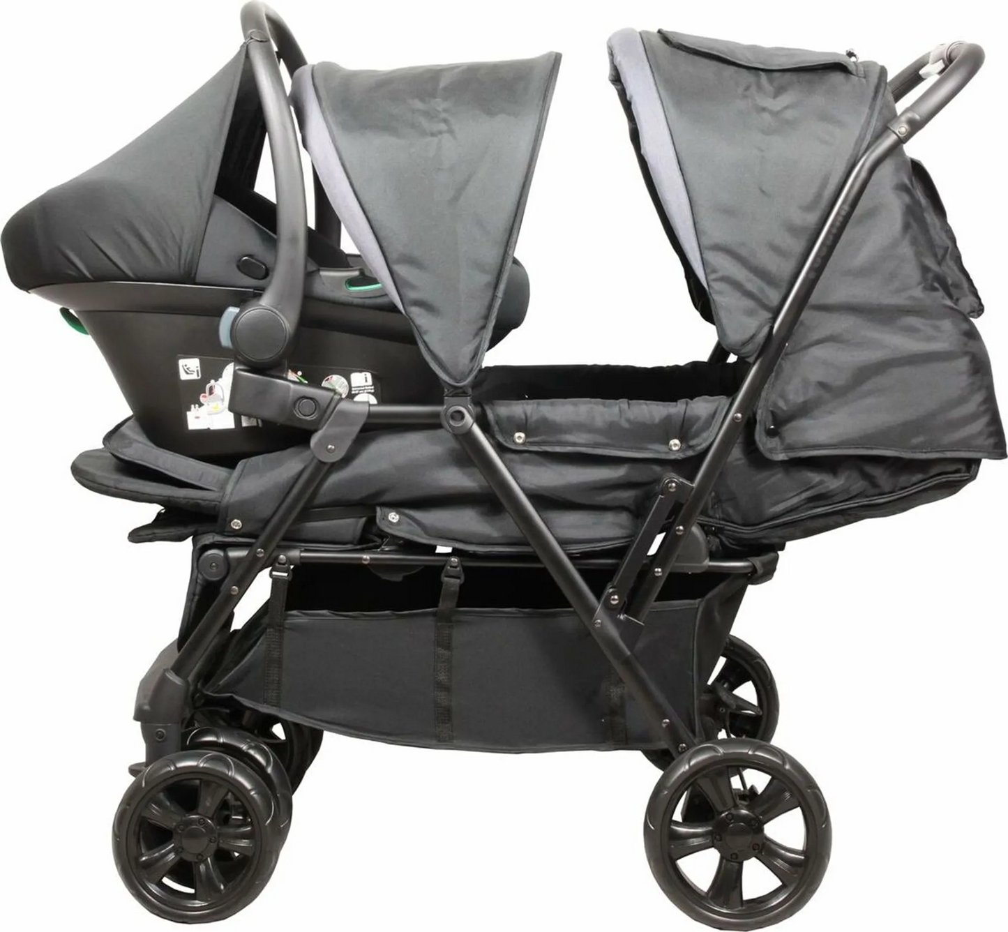 BAMBISOL wózek podwójny + fotelik samochodowy gr0