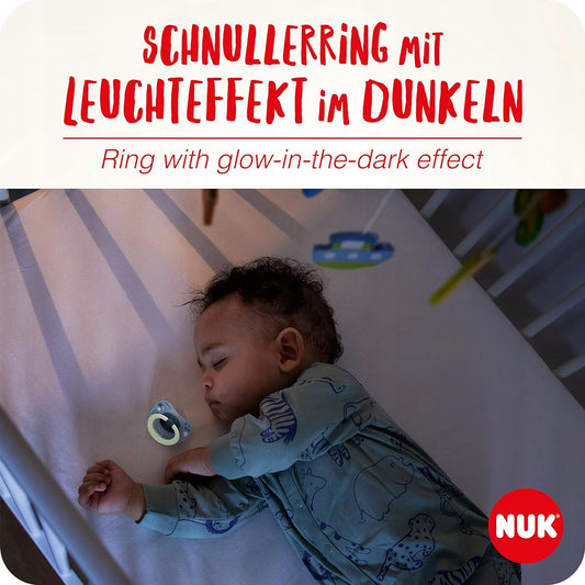 NUK SIGNATURE chupete calmante día y noche x4 18-36 meses