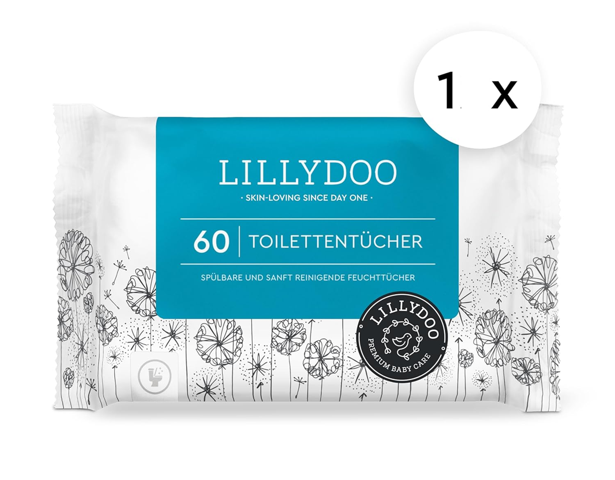 LILLYDOO șervețele umede fără parfum 12 x 60 cm, 60 buc.