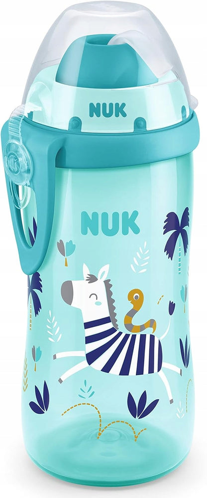 NUK Flexi Cup STICLĂ cu pai 300 ml efect cameleon