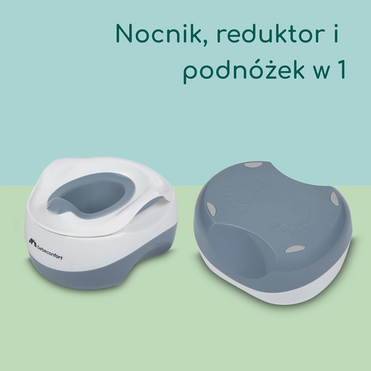 BEBECONFORT 3 în 1 oliță, reductor și suport pentru picioare