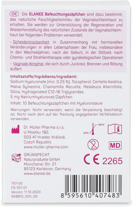 ELANEE ovule vaginale hidratante fără hormoni x10 – fotografia produsului 2
