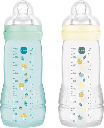 MAM Easy Active Flaschenset 2x 330 ml 6m+ Sauger 4 extra schnell
