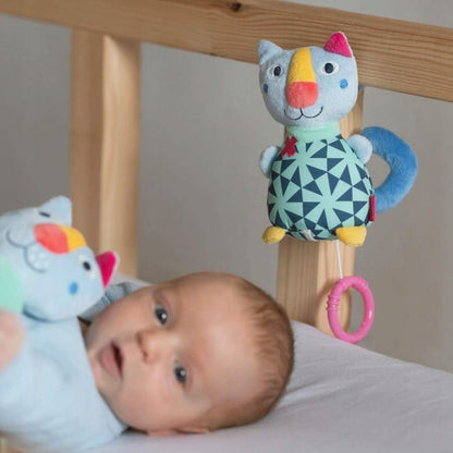 FEHN jucărie muzicală suspendată cu cutie muzicală Robert Schumann "Vis" PISICĂ 15 cm