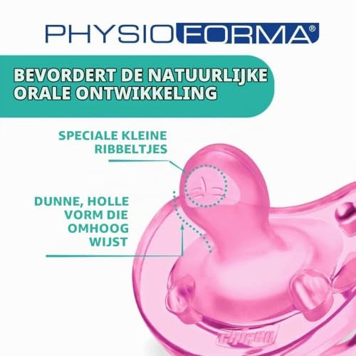 Chicco Physioforma Soft suzetă din silicon roz 0-6m
