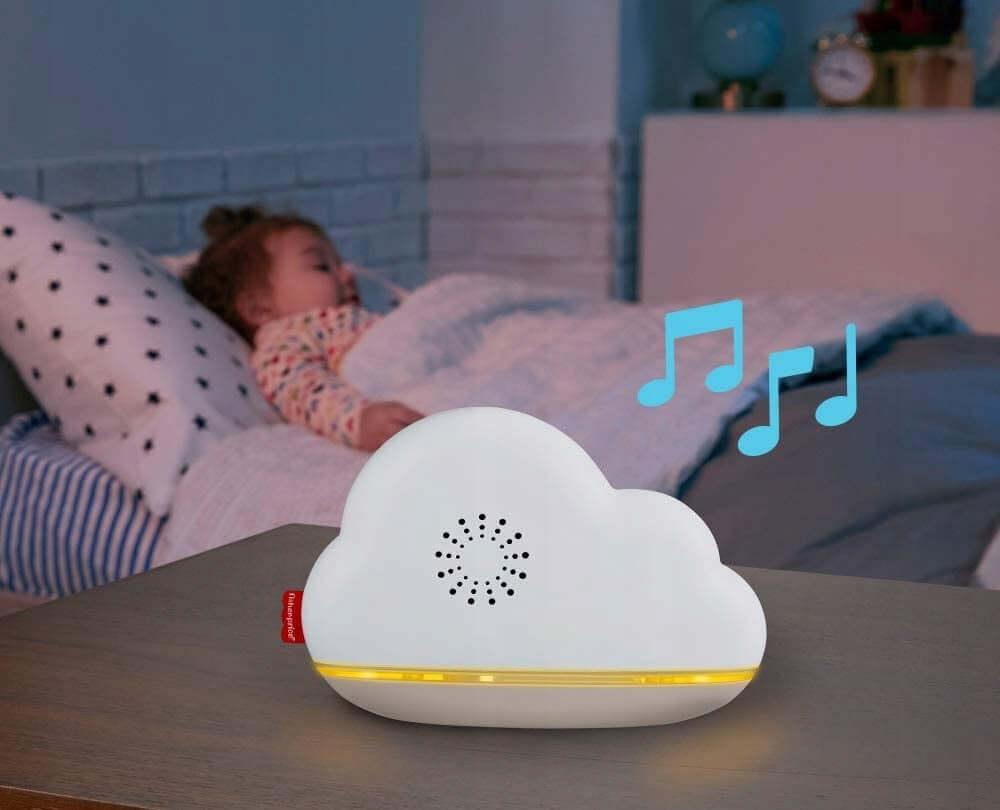 FISHER PRICE karuzela z czujnikiem hałasu, lampka "O" z muzyką i światłem uspokaja dziecko do snu